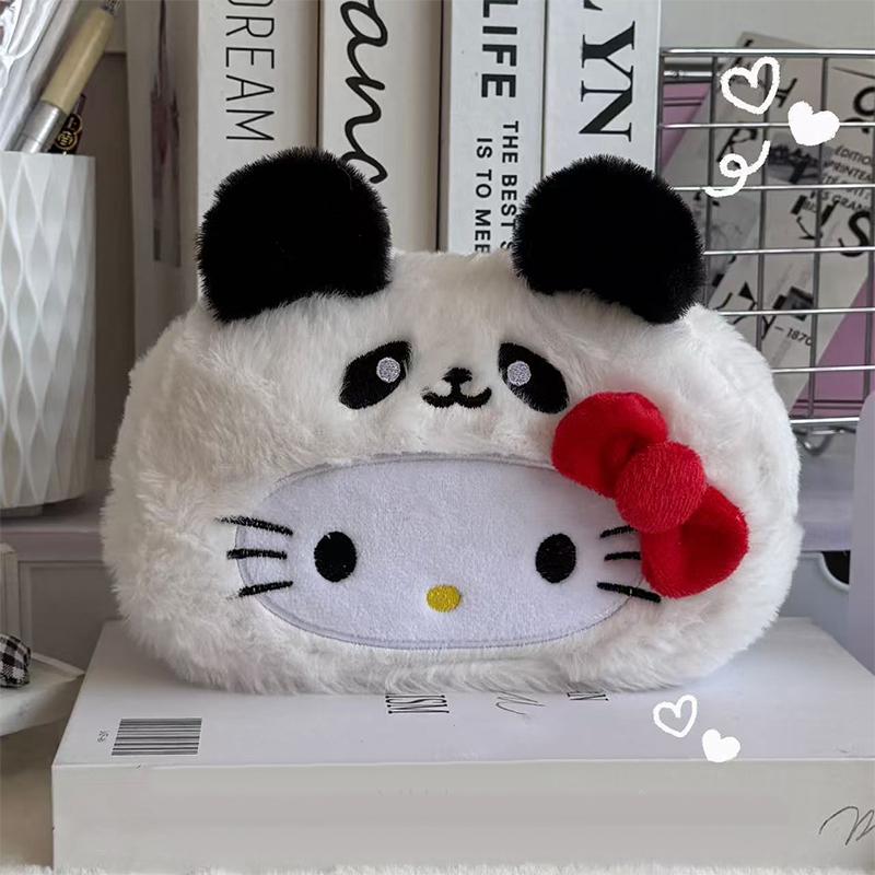 Кавайный пенал Hello Kitty Мультяшная косметичка Большая вместимость Канцелярские принадлежности Косметика Пенал Сумка для хранения Подарок