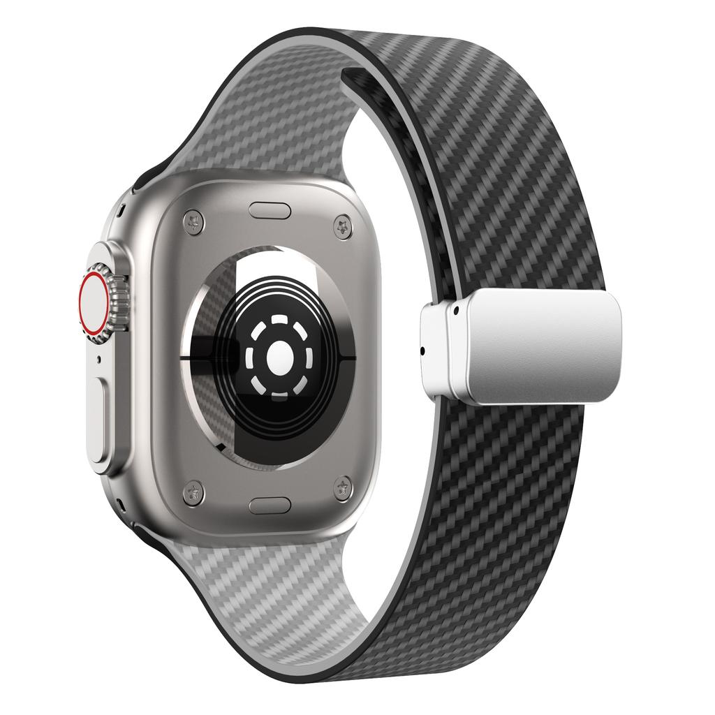 Magnetic band For Apple Watch Straps 44mm 45mm 41mm 40mm 46mm Silicone Bracelet Loop iWatch series 10 9 8 7 6 SE 3 Ultra 2 49mm