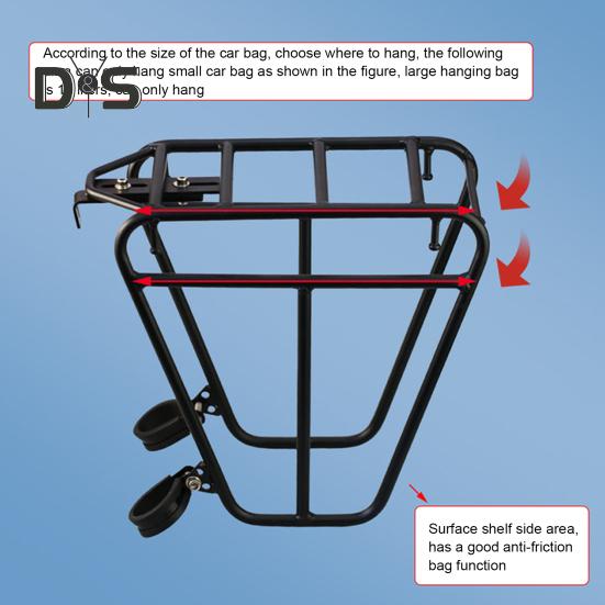 Bagażnik rowerowy, przedni widelec, bagażnik, wytrzymały, stalowy, uniwersalny, górski, szosowy, rowerowy, akcesoria rowerowe