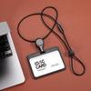 Double-Sided Transparent ID Card and Badge Holder with Round Silicone Lanyard