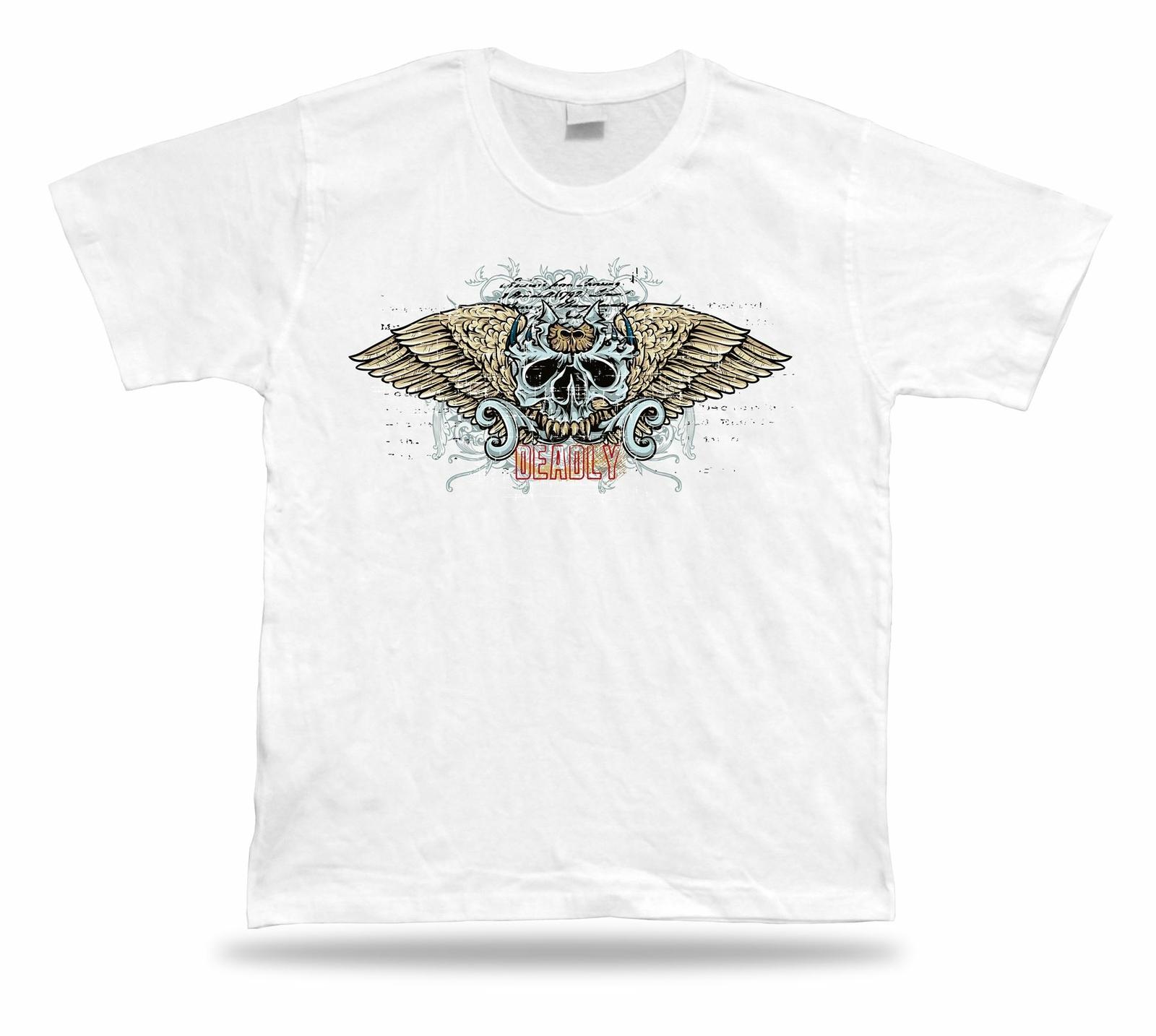 

Deadly Basic T-Shirts Scary monster skull special apparel design Birthday gift S разноцветный