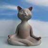 Yoga Cat Figurine Creative Cute Laughing Cat Statue Whimsical Yoga Cat Resin Cat Decor Funny Stretching Kitty Statue Design Cat