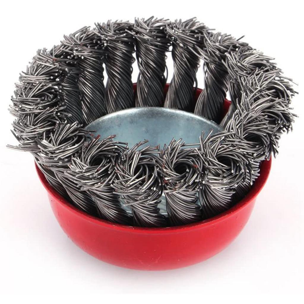 Steel   Brush Wire Brush For Cleaning and Sanding Working with Premium Steel Wire For Rust Removal, De-painting and Descaling