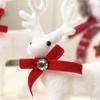 Christmas Ornament Bowknot Decor Reindeer Holiday White Figurine Table Centerpieces Christmas Decoration