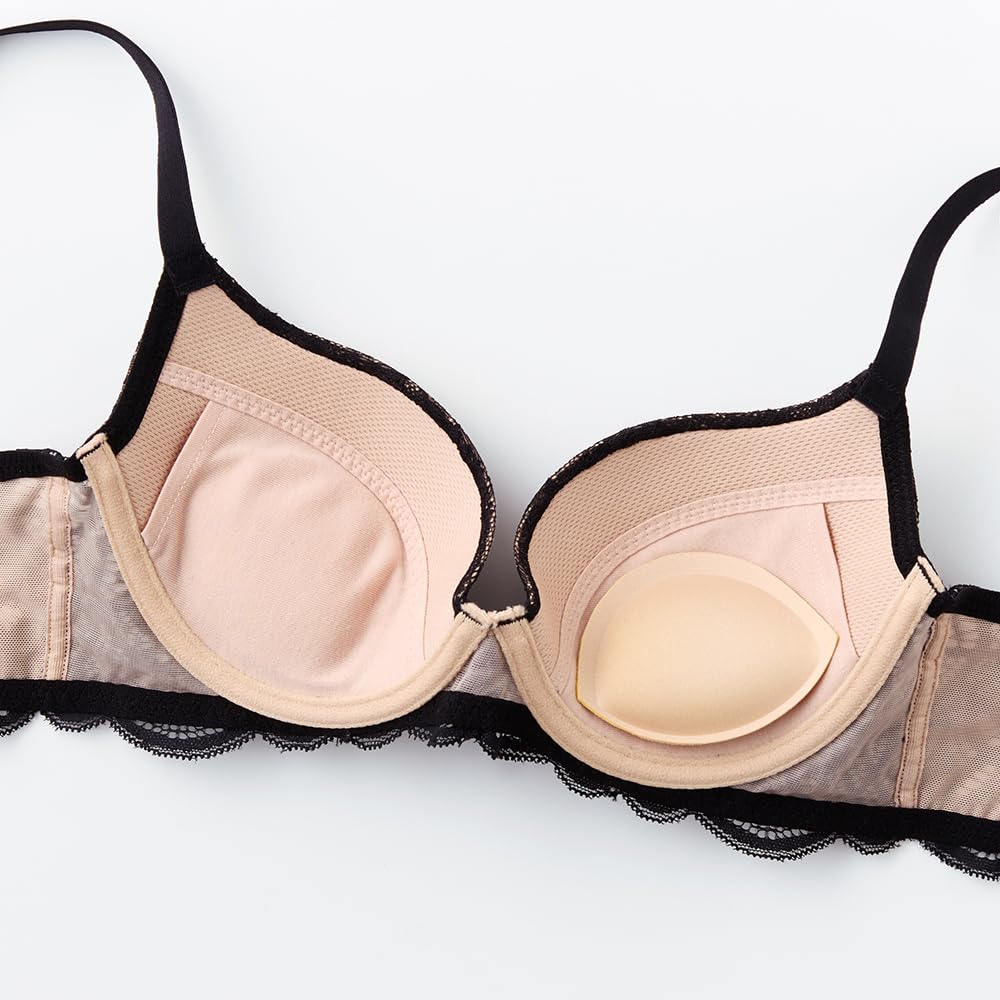 Gunze Tuche JB3027P Underwire Bra with Insertable Pads for Flexible Adjustment