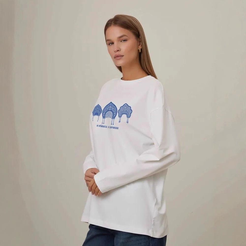 2025 New Style Pure Cotton Round Neck Long Sleeve Casual Loose Autumn Layering T-shirt