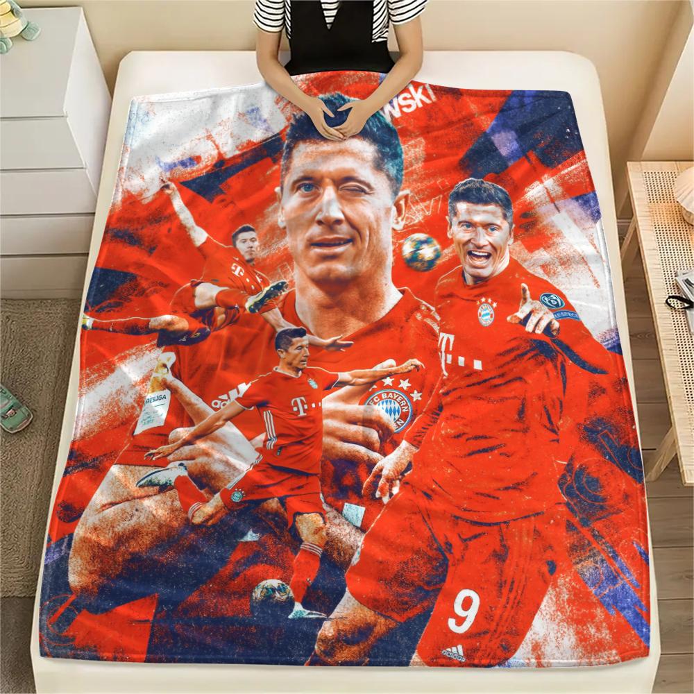 Robert Lewandowski pattern Flannel Blanket, High quality Comfortable for All Seasons, Home Decor, Warmth and Comfort, Perfect for Gifts.
