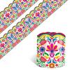 Mexican Flowers Border Decorative Sticker Self Adhesive DIY Poster Border Stickers Black Board Decorative Stickers
