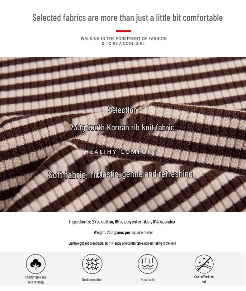 Gestreiftes Kurzarm-Damen-T-Shirt - Schwarz & Weiß, Trendy, Lockerer Europäischer & Amerikanischer Stil (Sommer 2023)