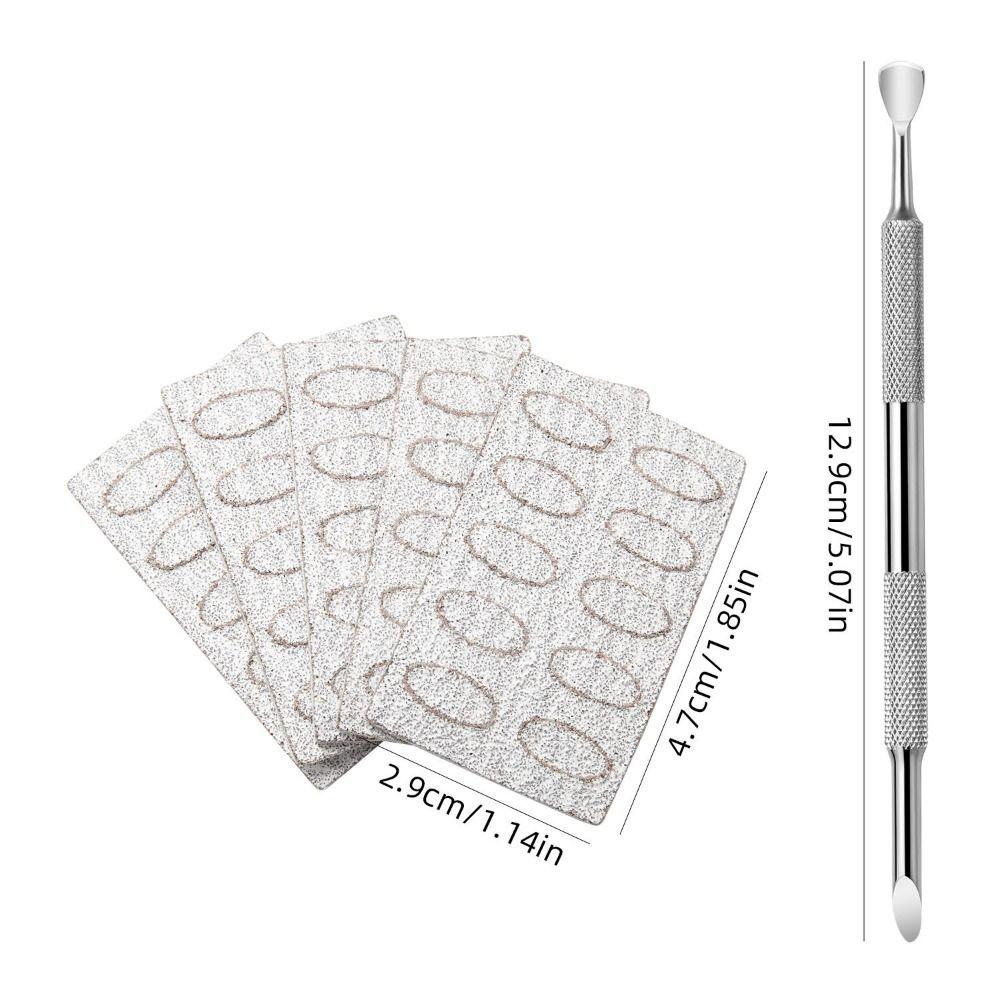 Doppelköpfiger Hufschuh-Schieber 100# 150# 240#, Nagelpflege-Werkzeug Nagelhautschieber Pediküre