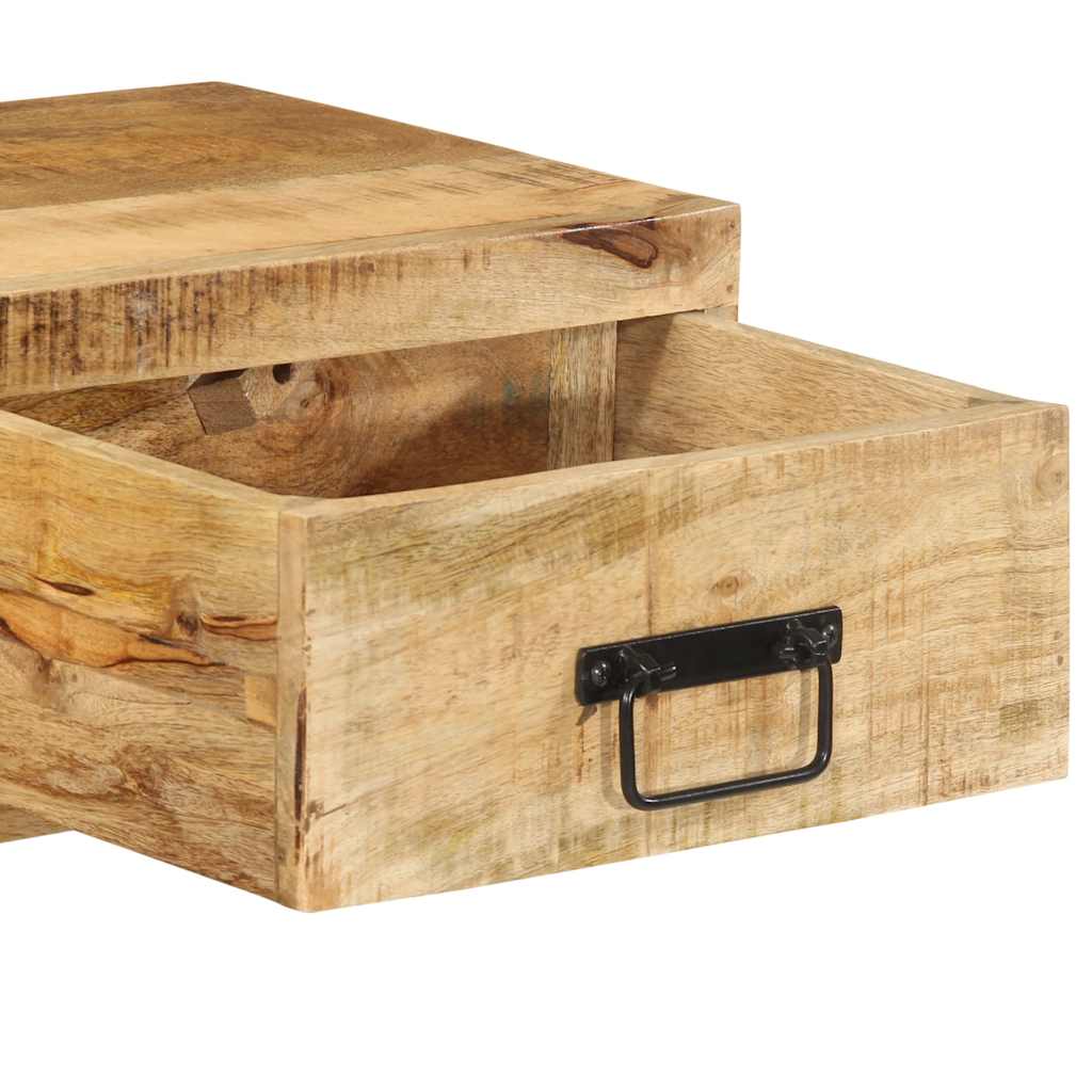 TV Wall Cabinet 80x30x19 Cm Rough Mango Wood