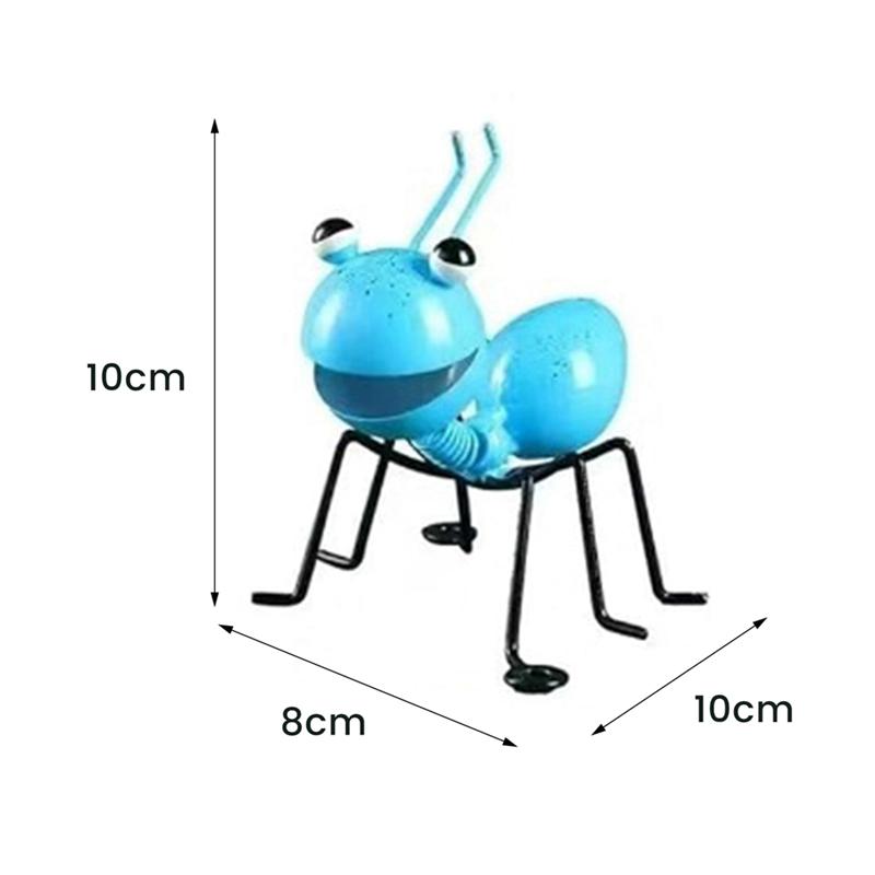 M-Modern-2Pcs Garden Ant Art Ornaments Metal Ant Wall Hanging Decoration Iron Art Outdoor Garden Sculpture Ornament Craftwork Ea