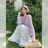 Temperament Pure desire sunscreen blouse knitted cardigan women's new summer thin suspender versatile coat top