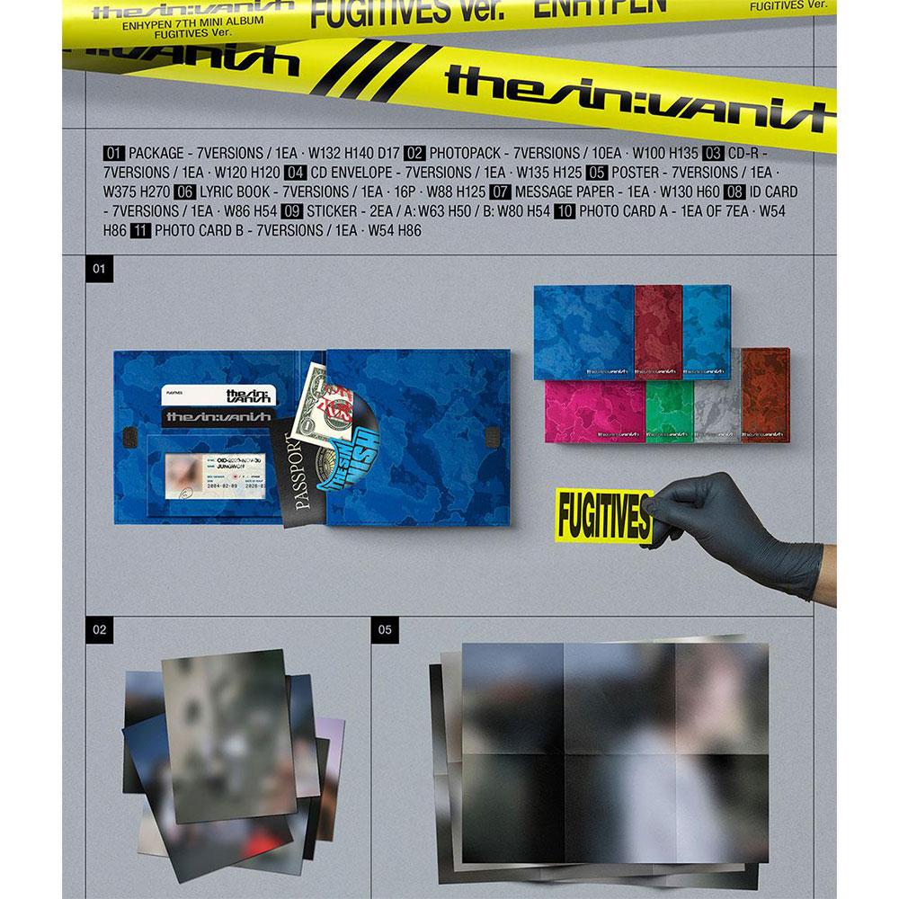 [pre-order] ENHYPEN 7th Mini Album - THE SIN : VANISH (FUGITIVES Ver.)