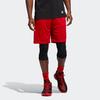 adidas Basketball Shorts Men's Light Scarlet Moderate Straight Fit Pants DZ0847