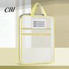 Clear Mesh Pouches Transparent Nylon Document Bag, Portable Lightweight File Organizer with Zipper Travel Holders And Strap, Large Capacity Holder for