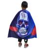 Ghost Cosplay Human Skeleton Costume Halloween Cloak Wizard Children's Cloak Terrifying Clothing