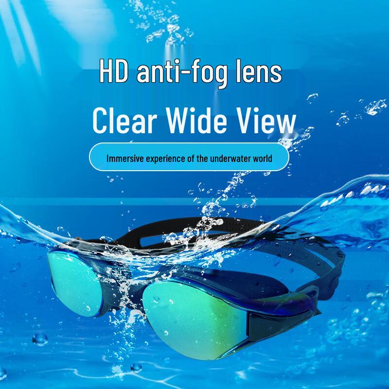WEZHO Anti-Fog Electroplated Racing Swim Goggles