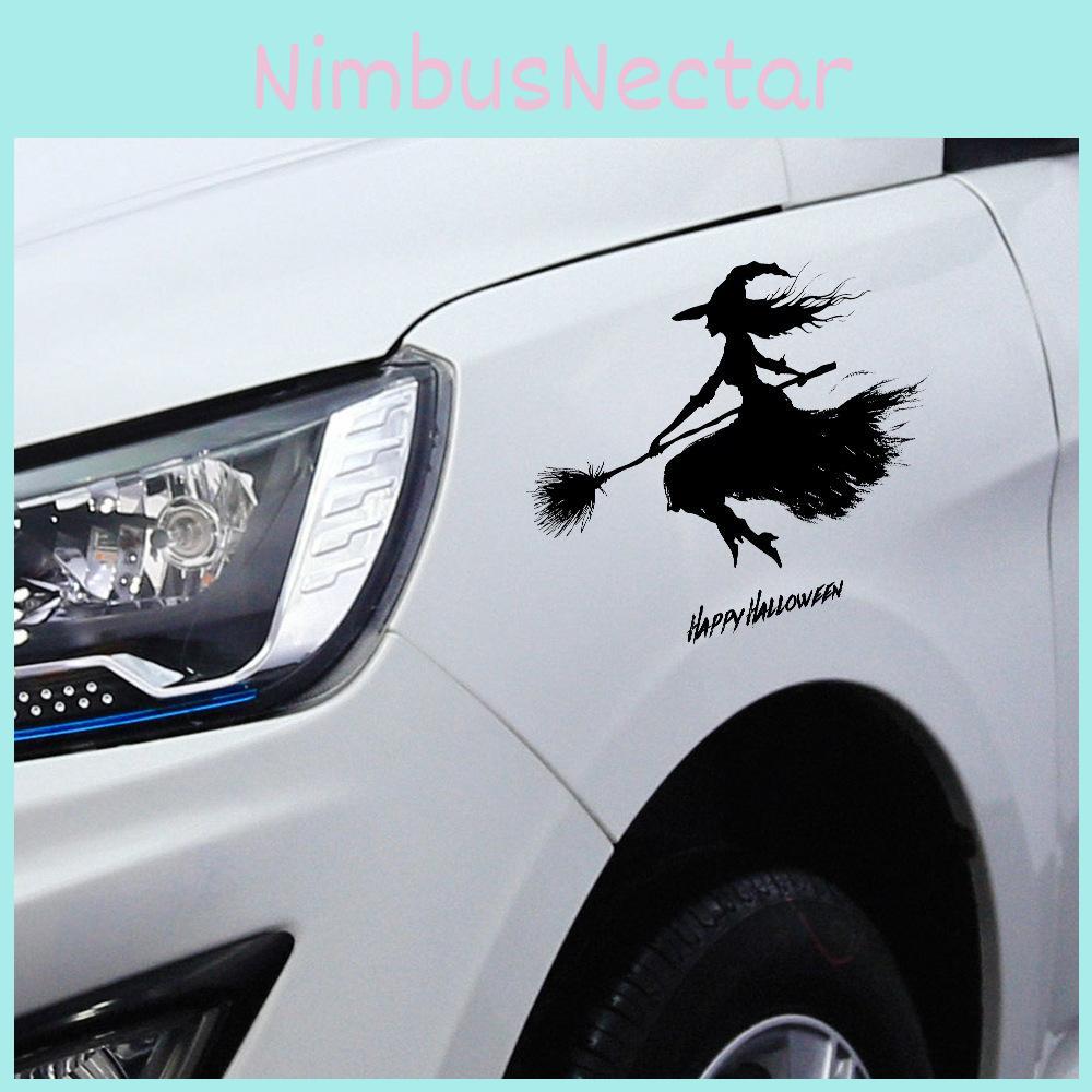 Halloween Witch Car Wall Sticker Pvc Home Decor For Office And Dining Area
