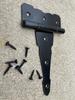 2PCS Classic Black Strap Hinges Shed Door Hinges Heavy Duty Barn Gate T-Strap Hinges