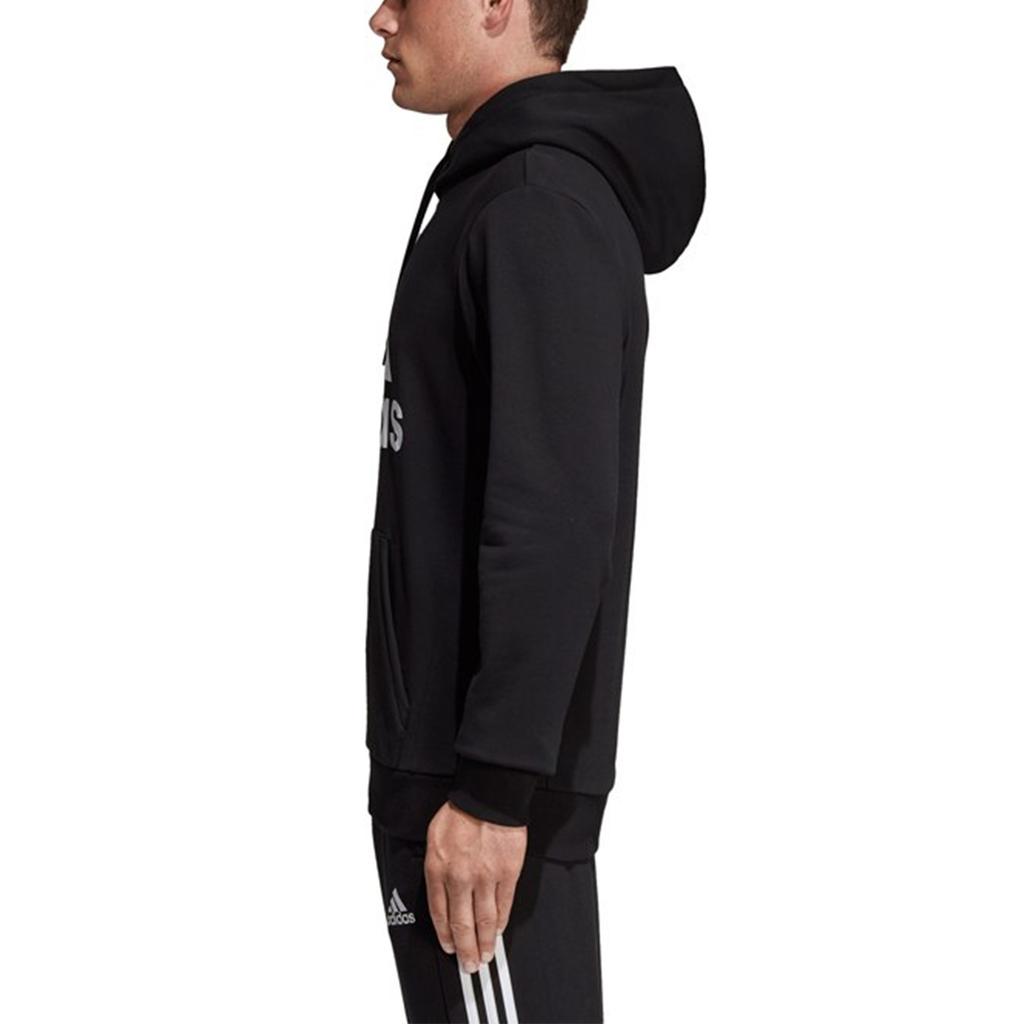 Adidas Classic Logo Pullover Hoodie Autumn International Edition Men Tops Black DQ1461