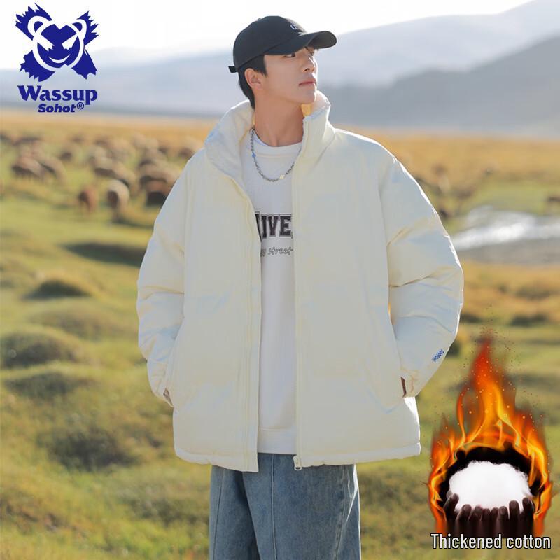 Wassup Sohot Men's Stand Collar Puffer Jacket