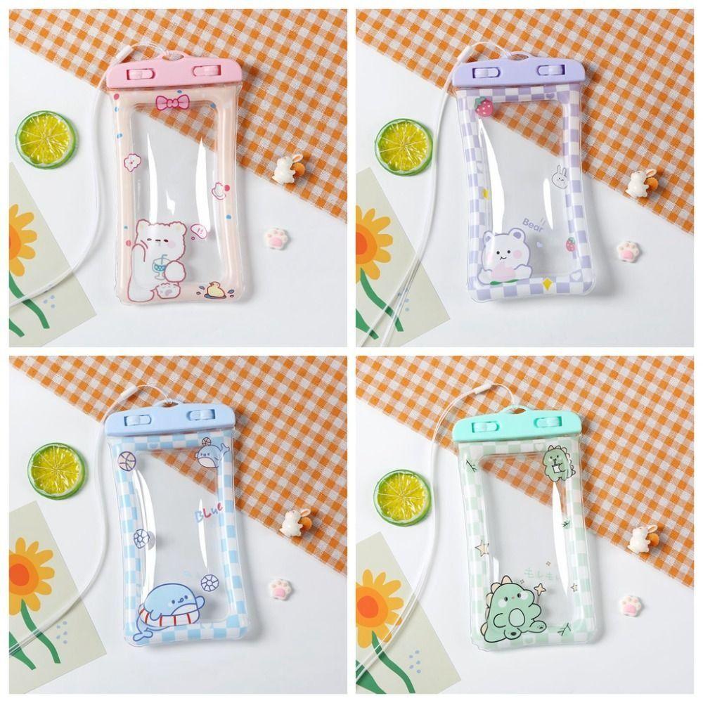 Underwater Dry Waterproof Phone Pouch Seal Type Phone Hanging Bag Screen Rainproof Bag  Rafting