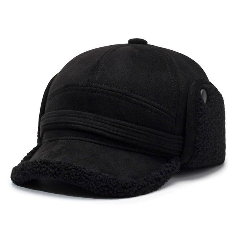 Winter Warm Caps Fleece Ear Muffs for Men Windproof Outdoor Hats