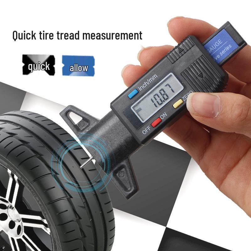 Digital Tire Tread Depth Gauge 0-25mm - Electronic Vernier Caliper with Display