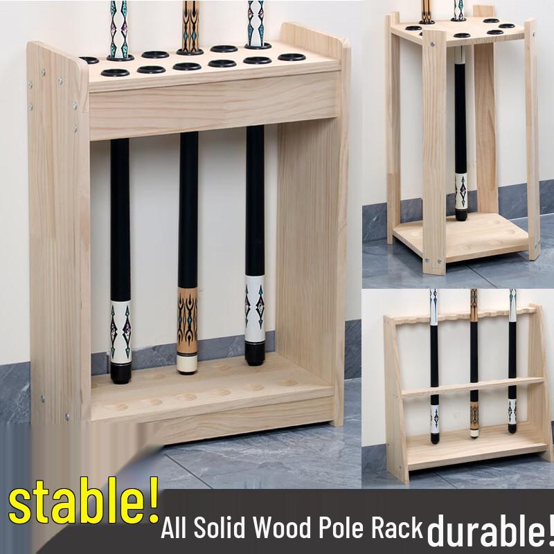 Solid Wood Billiard Cue Rack