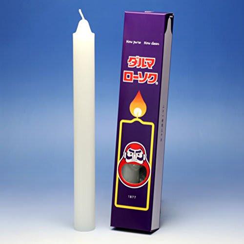 Daruma Candles, No. 50, 2 Candles, Burn Time: Approx. 21.5 Hours, 375g, Made in Japan