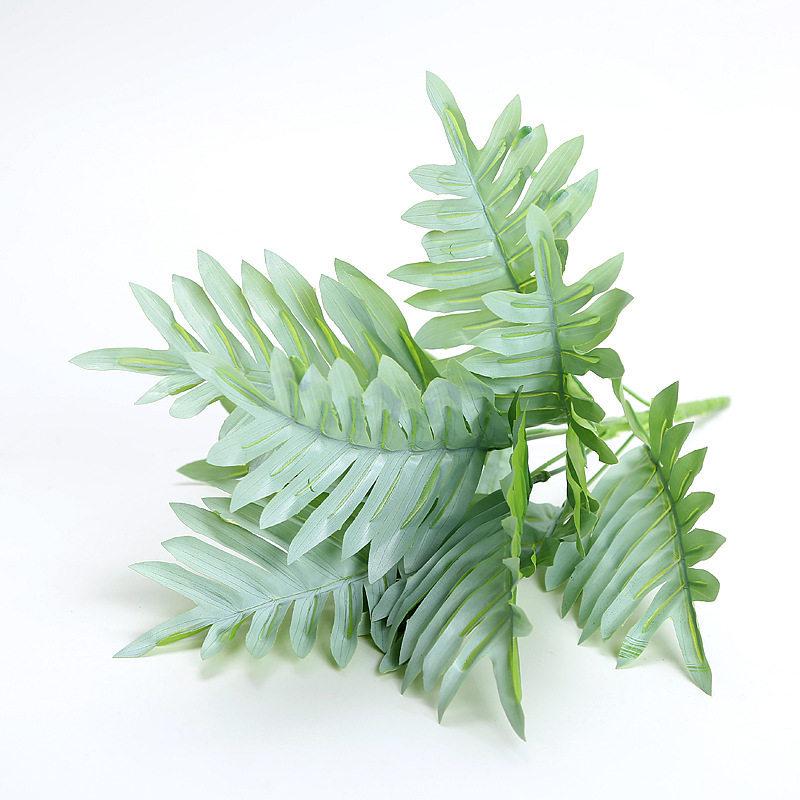 Artificial Pothos & Monstera Leaves Wall Decor for Living Room - Small Potted Greenery Arrangement