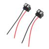 2Pcs H7 4 H7 Female Connector Wiring Harness Angled Ceramic Female Connector with Wire for Lamp Socket