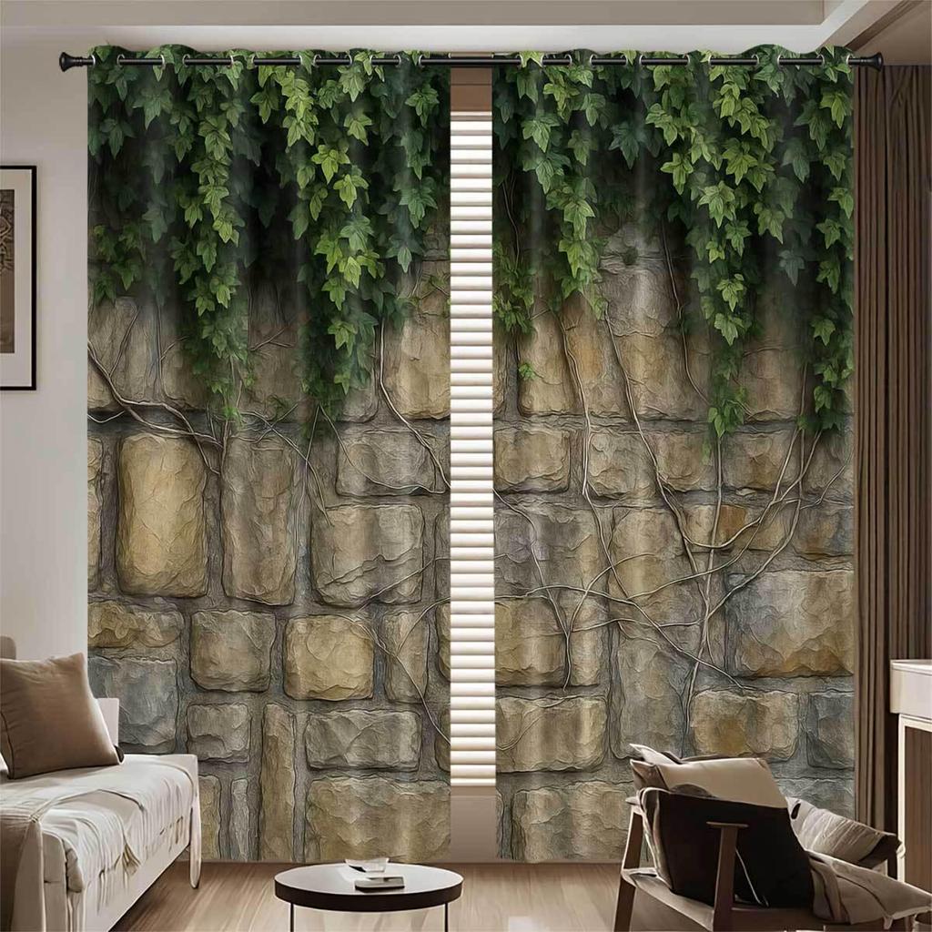 Customizable High Precision Blackout Curtains - Polyester, Digital Print, Sun Protection, Living Room.