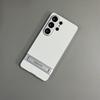 For Samsung Galaxy S25 S26 Ultra S26Ultra Phone Case Business Lichee Leather Matte Invisible Bracket Stand Holder Plating Cover