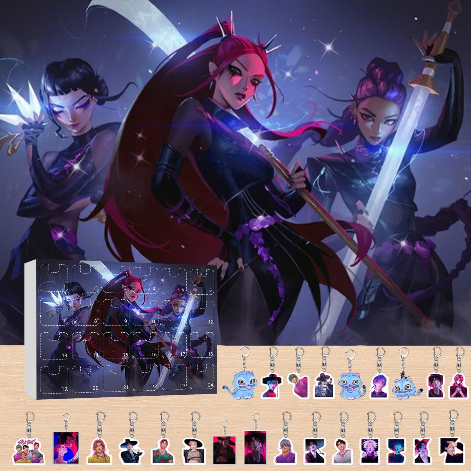 

2D брелок Изысканный Календарь Камень Жалюзи Коробка-сюрприз Хэллоуин Детский подарок