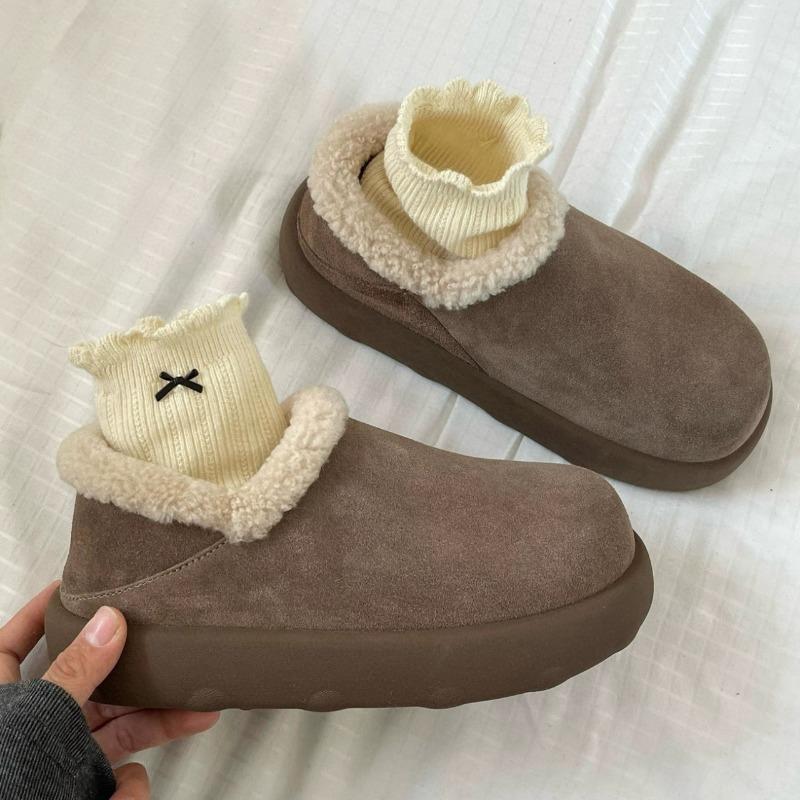 

Women s new autumn and winter piled and thickened fluffy shoes, warm cotton shoes, and snow boots 40