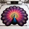 Special-shaped Peacock Carpet Soft Bathroom Floor Mat  for Living Room Tea Table Bedside