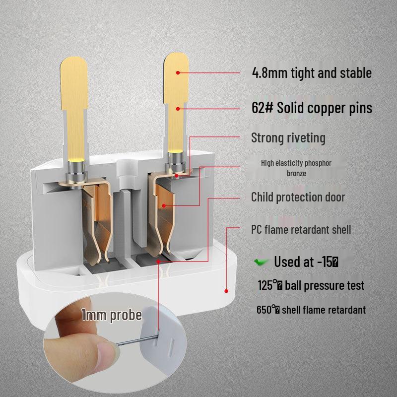 American to European Plug Adapter & European to American Conversion Socket