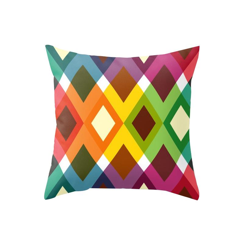 Nordic Symphony Geometric Abstract Color Pillow Cover Office Sofa Cushion Car Cushion Polyester Pillow Cover