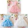 Prinzessinnen-Mädchenkleid mit Schmetterlings-Netz-Tüll für Geburtstag und Sommer für Kleinkinder