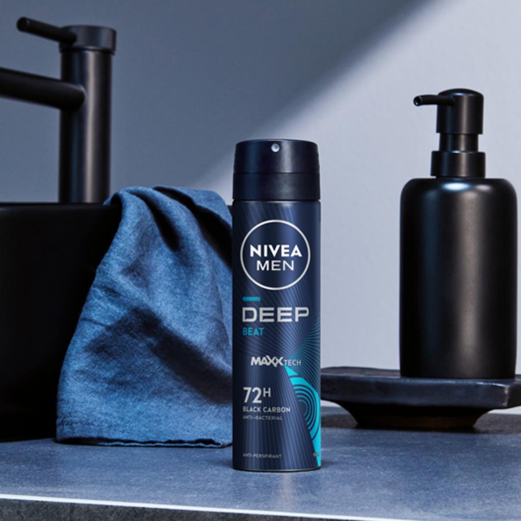 Nivea Men Deep Beat Antyperspirant Męski W Sprayu 72H 150 Ml