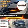 Dynamic LED Side Mirror Blinker Lights Turn Signal Lamps 2PCS For Peugeot 3008 5008 II MK2 Citroen C5 Aircross 2017-