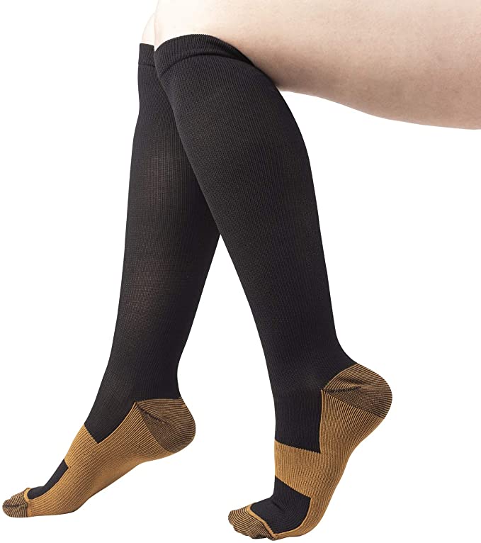 Compression Socks Medical Varicose Veins Nylon Medical Nursing Stockings Fit For Sports Black Compression Socks For Anti Fatigue