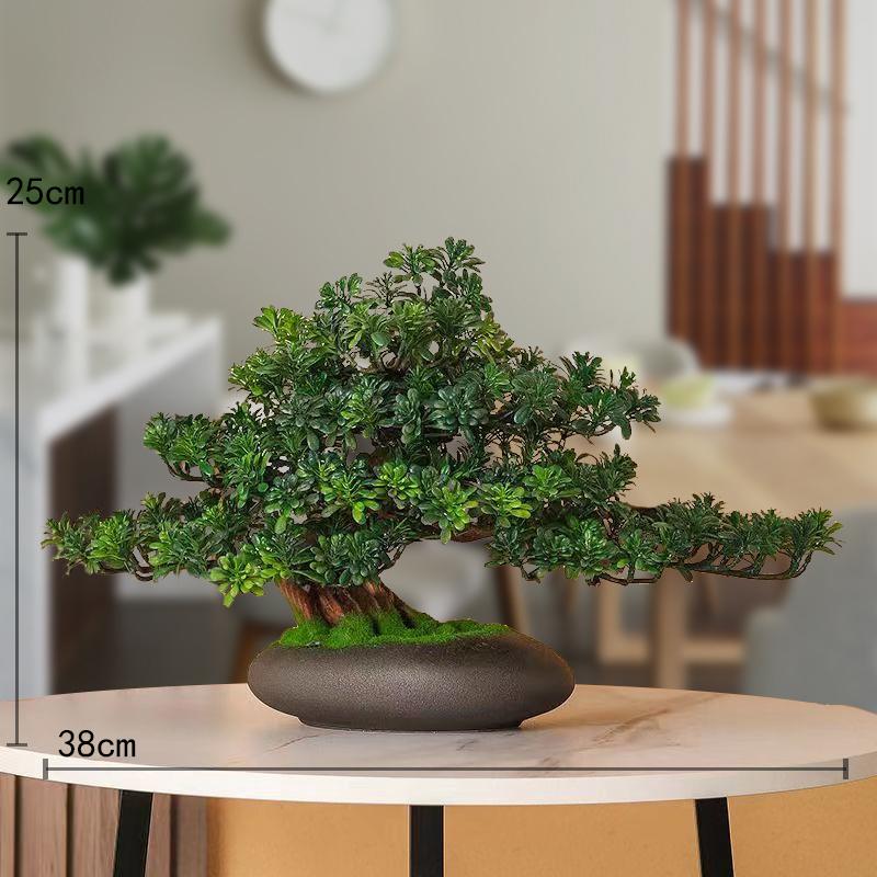 Simulation fake tree bonsai home living room Chinese sand table hotel porch landscaping decoration green plant ornaments