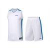 Li Ning Patchwork Color Block Design Basketball Set Men Sportswear White AATP067-3