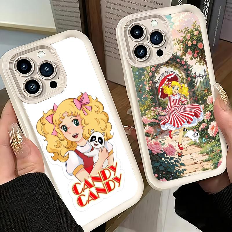 Phone Case for iPhone 17 Air 16E 15 16 Pro Max Anime Candy Candy Cover 14 Plus 13 12 Mini Soft Shell Silicone Fundas