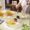 Household Dumpling Plate with Vinegar Dish and Separate Serving Plate, Transparent Scallop Dumpling Storage Plate, Kitchen Dumpling Plate