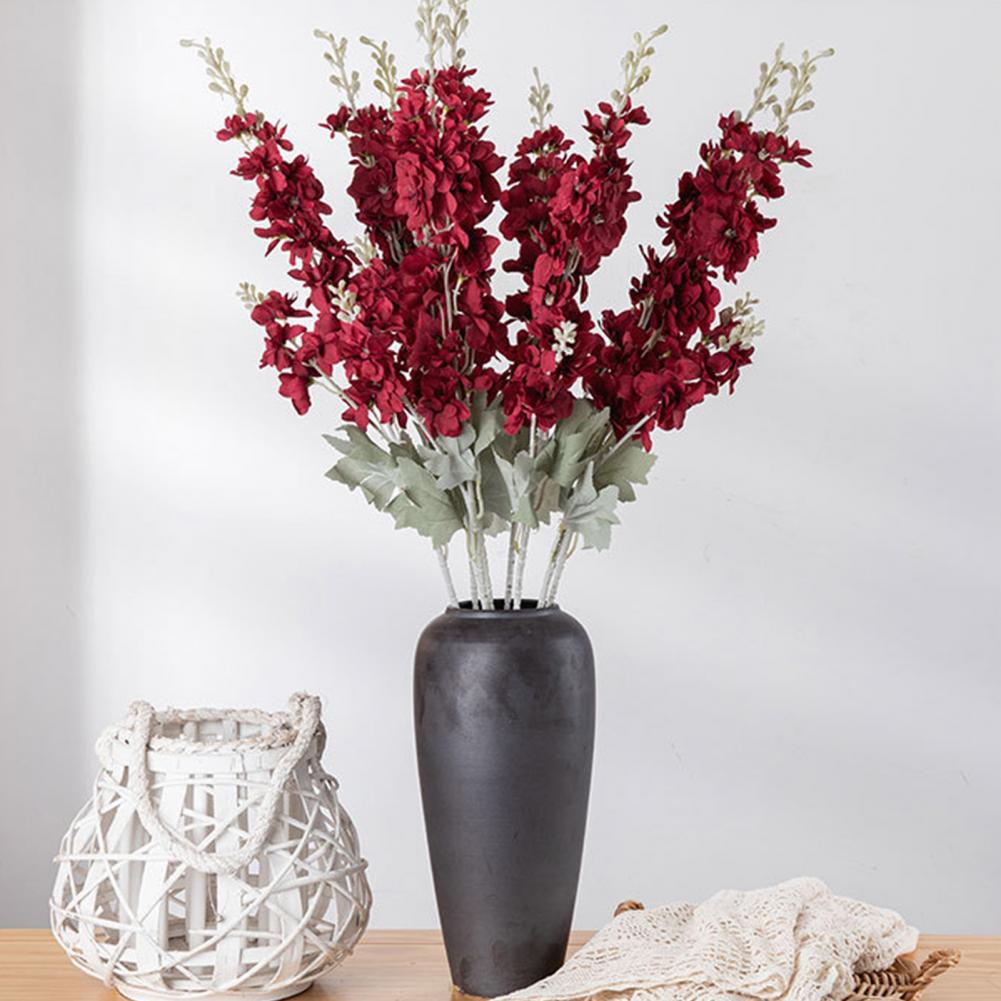 Fake Delphinium Flower Wedding Artificial Delphinium Fake Plants Wedding Bridle Bouquet Indoor Outdoor Home Kitchen Office Table