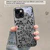 Abstract leopard print For iPhone 17 Air 16 E 15 Plus 14 Pro Max 13 12 mini 11 5 6 7 8 Plus XR XS Max SE Black Glass Phone Case